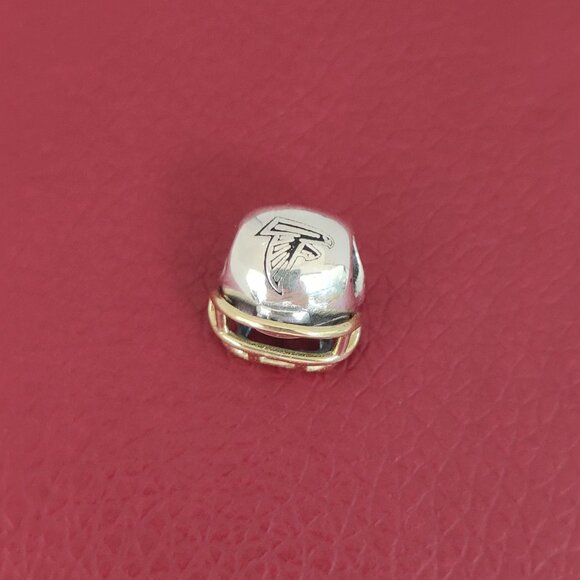 Pandora Atlanta Falcons NFL Football Helmet Charm 14K Gold and S925 Silver - Picture 9 of 9